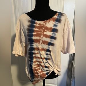 NWOT Gilded Intent Tie dyed & Braided T shirt Size XL